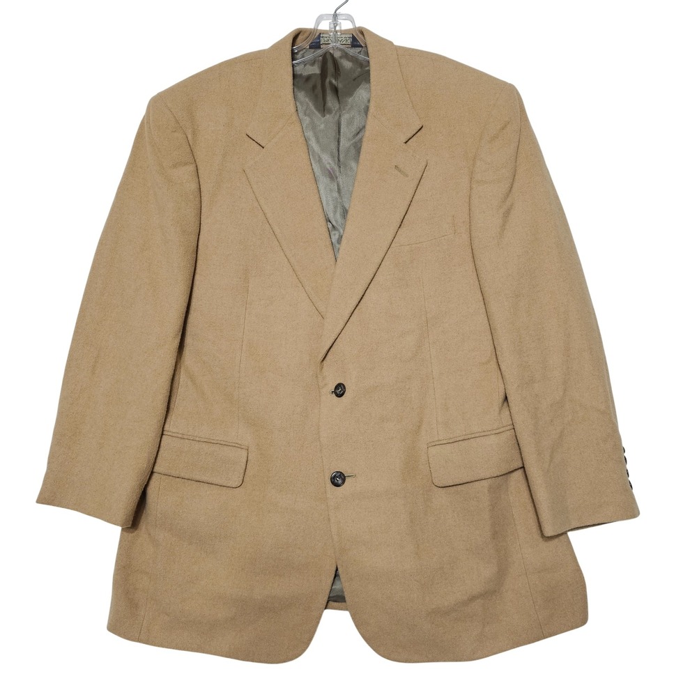 JOS A BANK EXECUTIVE COLLECTION Mens Camel Wool Blend Blazer Sport Coat Size 43R